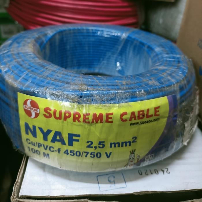 kabel Nyaf 1 x 2,5 mm supreme @100 m - Biru new murah