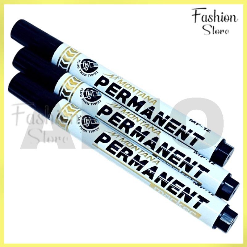 

FS PAKET 5PCS DAN 1PCS SPIDOL Montana V-TRO MP12 Permanent Hitam Bisa Diisi Ulang MP-12