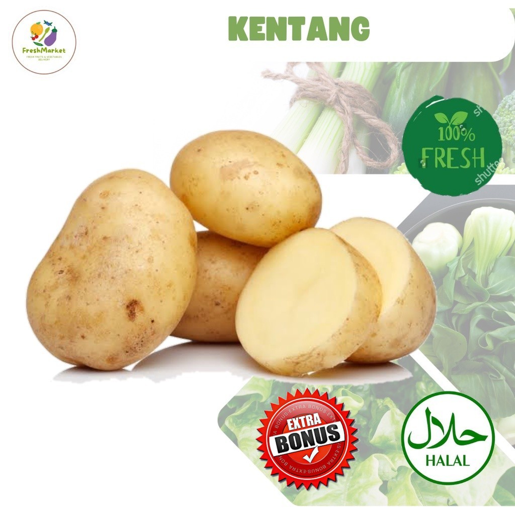

Kentang Sayuran Segar 1 Kg Sayurinstant