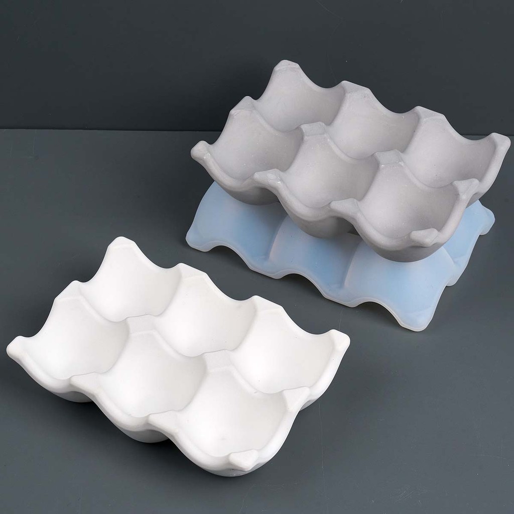 

6-Compartment Egg Holder Silicone Mold DIY Jewelry Staorage Box Casting Molds Plaster Resin Craft Making Home Decor Supplies