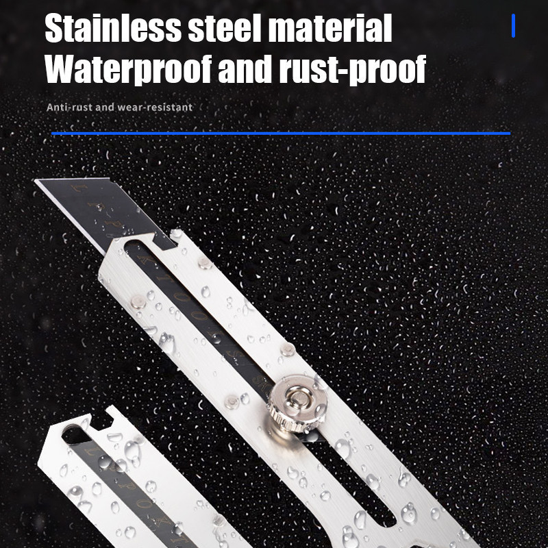 

HKS GROSIR Pisau Cutter Stainless Besi 9in1 Cutter Stainless Pemotong Kertas Tajam Anti Karat