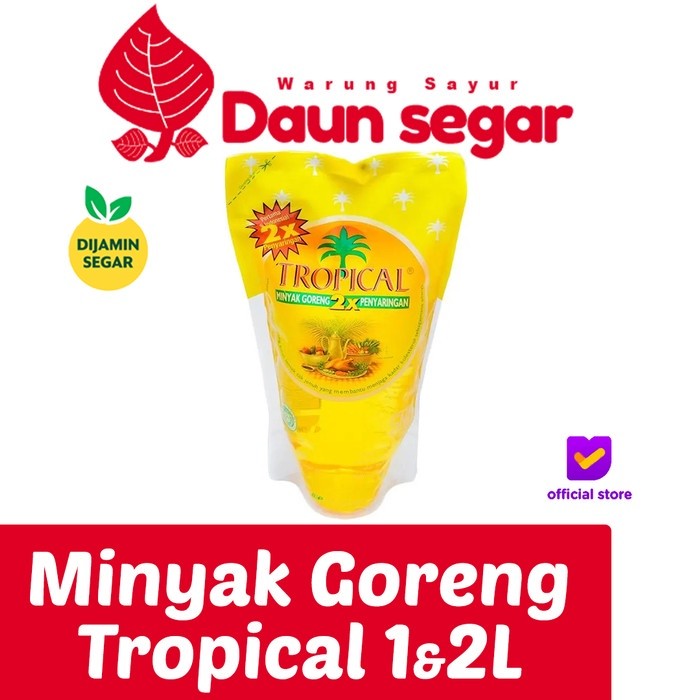 

Daun segar - Minyak Goreng Tropical Promo 1 dus 1 liter 2 liter