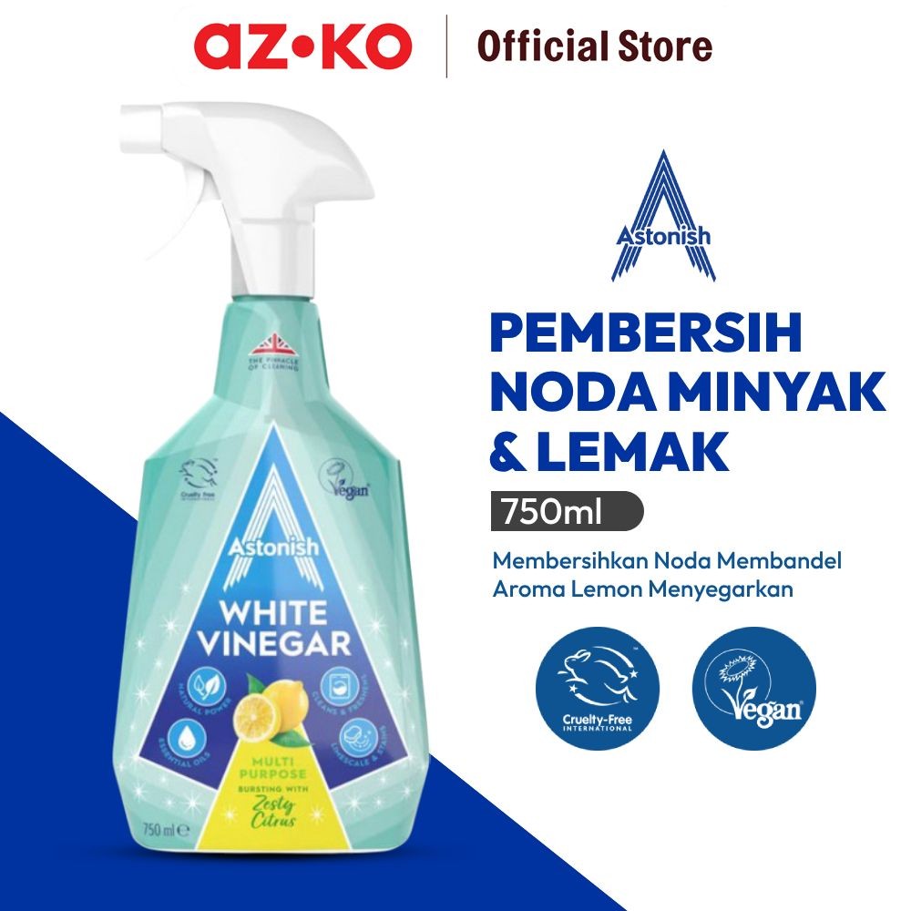 AZKO Astonish Pembersih Serbaguna White Vinegar 750 ml Liquid Cleaner Penghilang Noda Liquid Pembers
