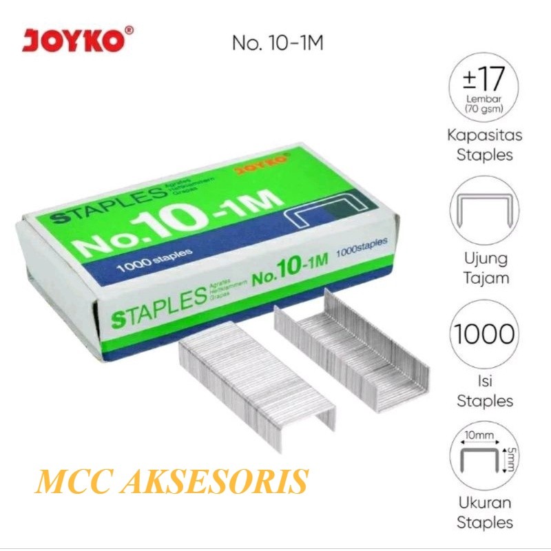 

KBA Isi Staples JOYKO NO.10-1M SATUAN Isi Stapler Merk Joyko