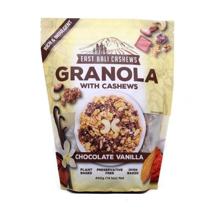 

EAST BALI CASHEW GRANOLA CHOCOLATE VANILLA 400 G