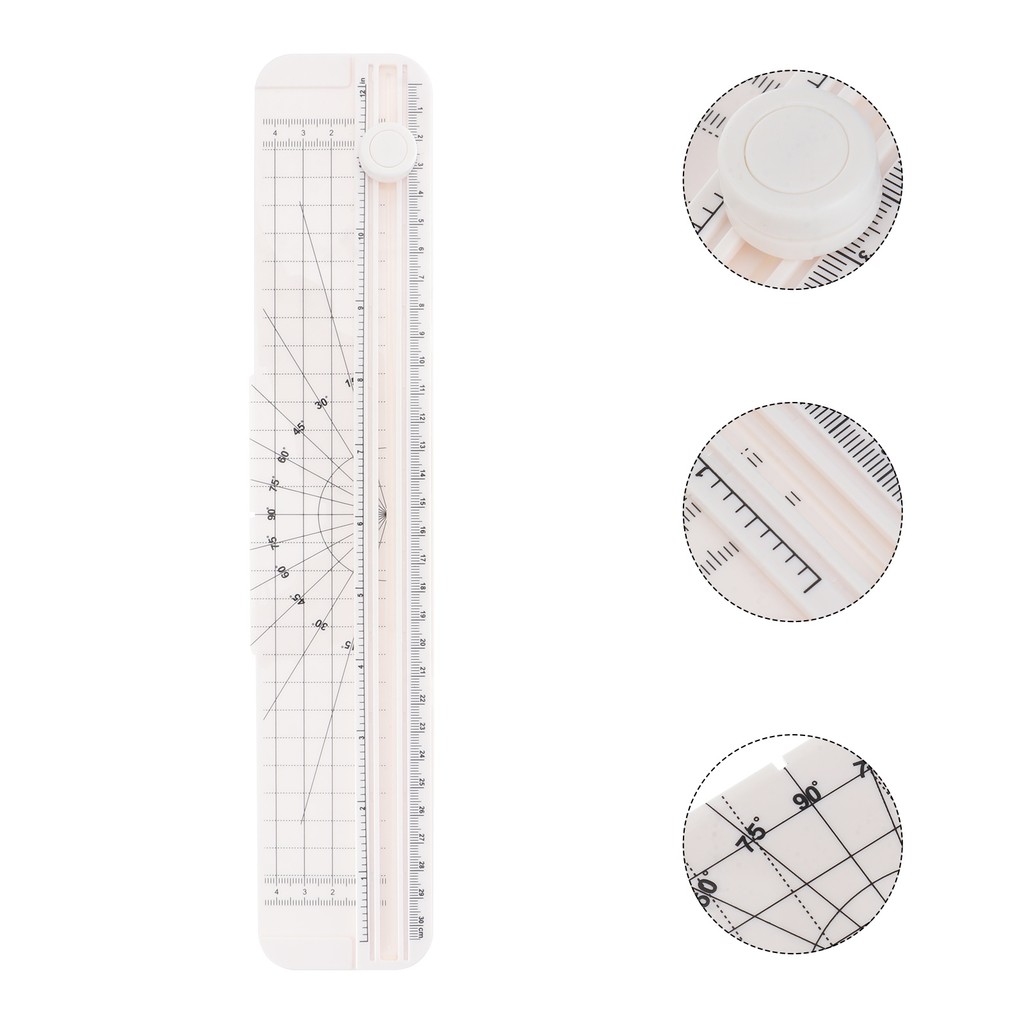 

Mini Paper Machine Lightweight Safety Trimmer with Ruler Replaceable Blade for Labels Photos A4 Documents Office Home Use