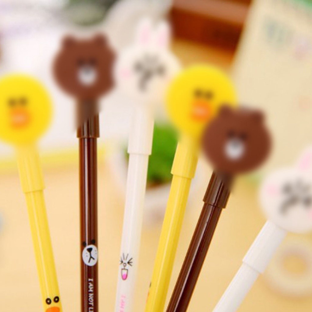 

KBA Pena Gel Karakter Bebek Beruang Kelinci / Pulpen Alat Tulis Sekolah / Pulpen Lancip Murah Impor