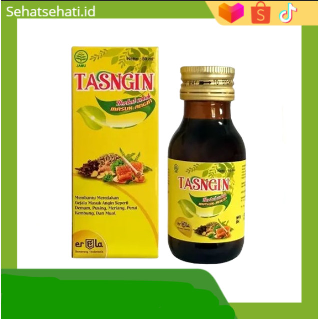 Tasngin Sirup Obat Masuk Angin Original Erela - Botol isi 60ml