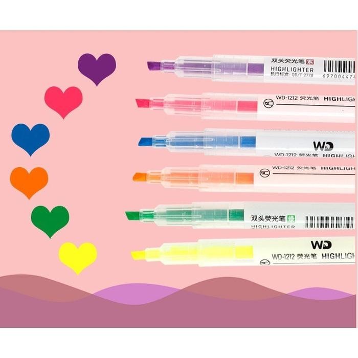 

HIGHLIGHTER STABILO WARNA WARNI ISI 6PCS 2IN1 2 ARAH / PENSIL STABILO PANJANG WARNA 2 SISI / STABILO SET Alat Tulis Plastik Stationery - W75-1