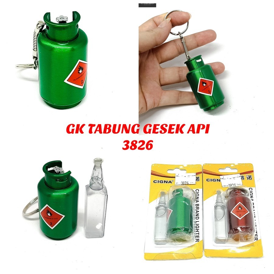 BAYAR DITEMPAT -  Korek Api Gantungan Kunci Model Unik Tabung Elpiji 3826 / Mancis Unik / Mancis Ker