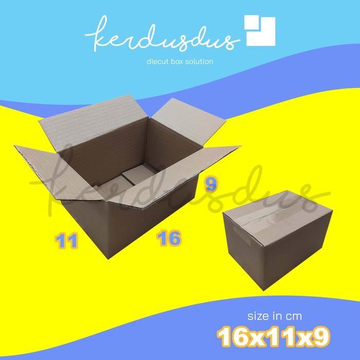 

16x11x9 cm kardus box karton kotak packing packaging POLOS SHEET