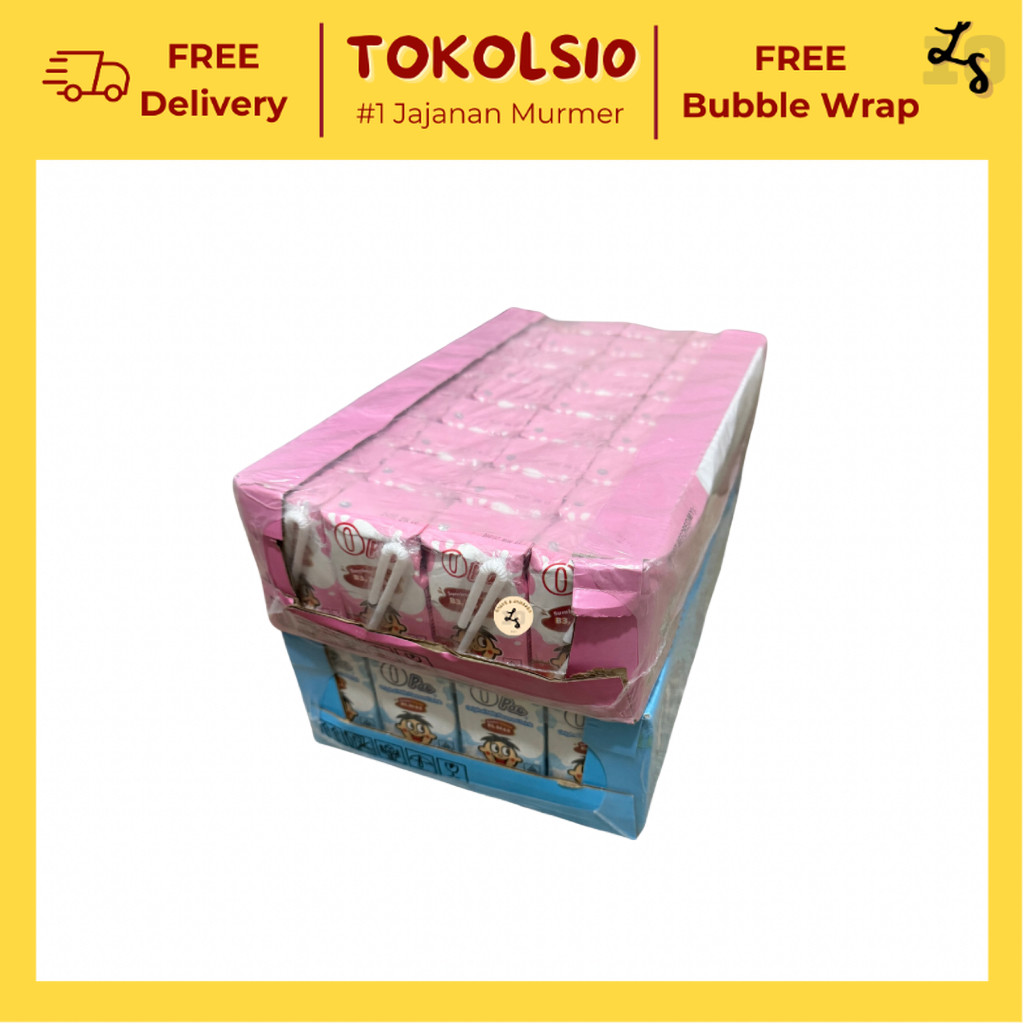 

[1 DUS] OPao Susu UHT Sumber Vitamin Rasa Original/Stroberi isi 36 pcs x 125 ml