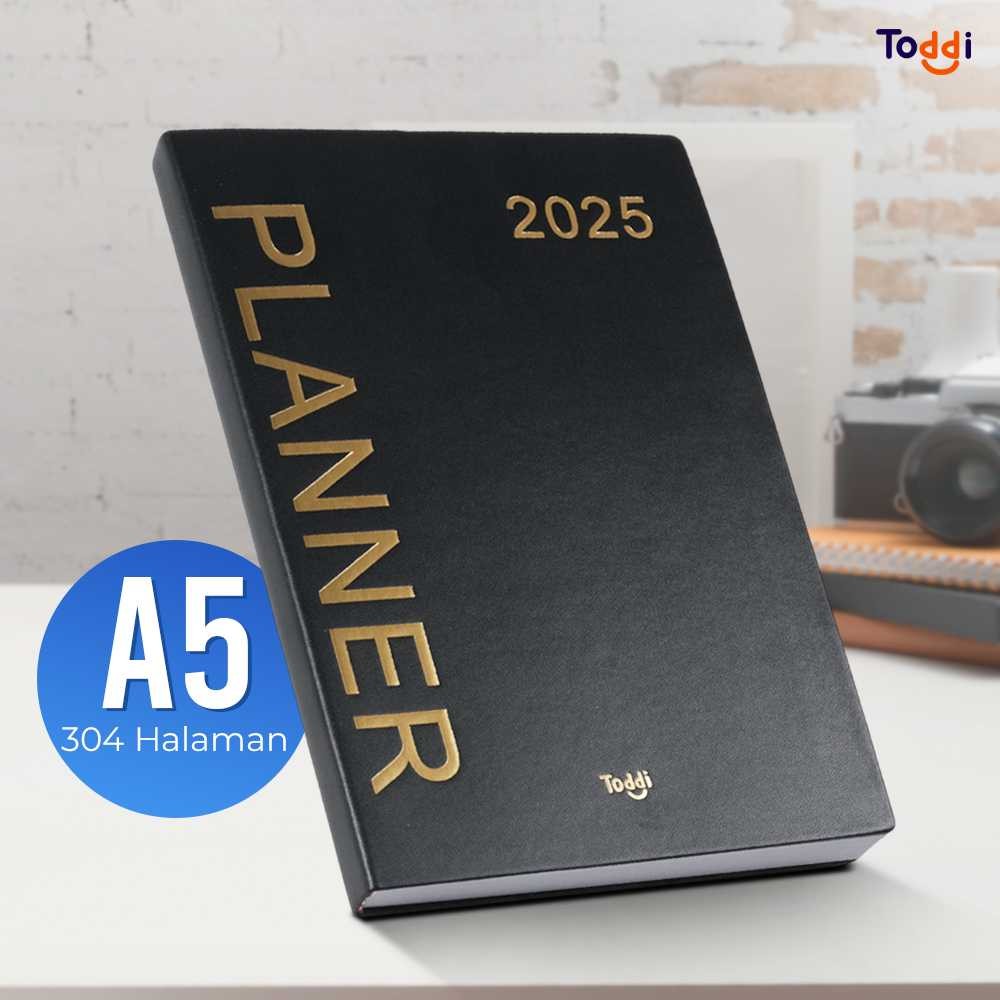 

INOVSSTR Toddi Buku Agenda Softcover Monthly Planner Notebook A5 304 Halaman - TD-2025| BISA COD |