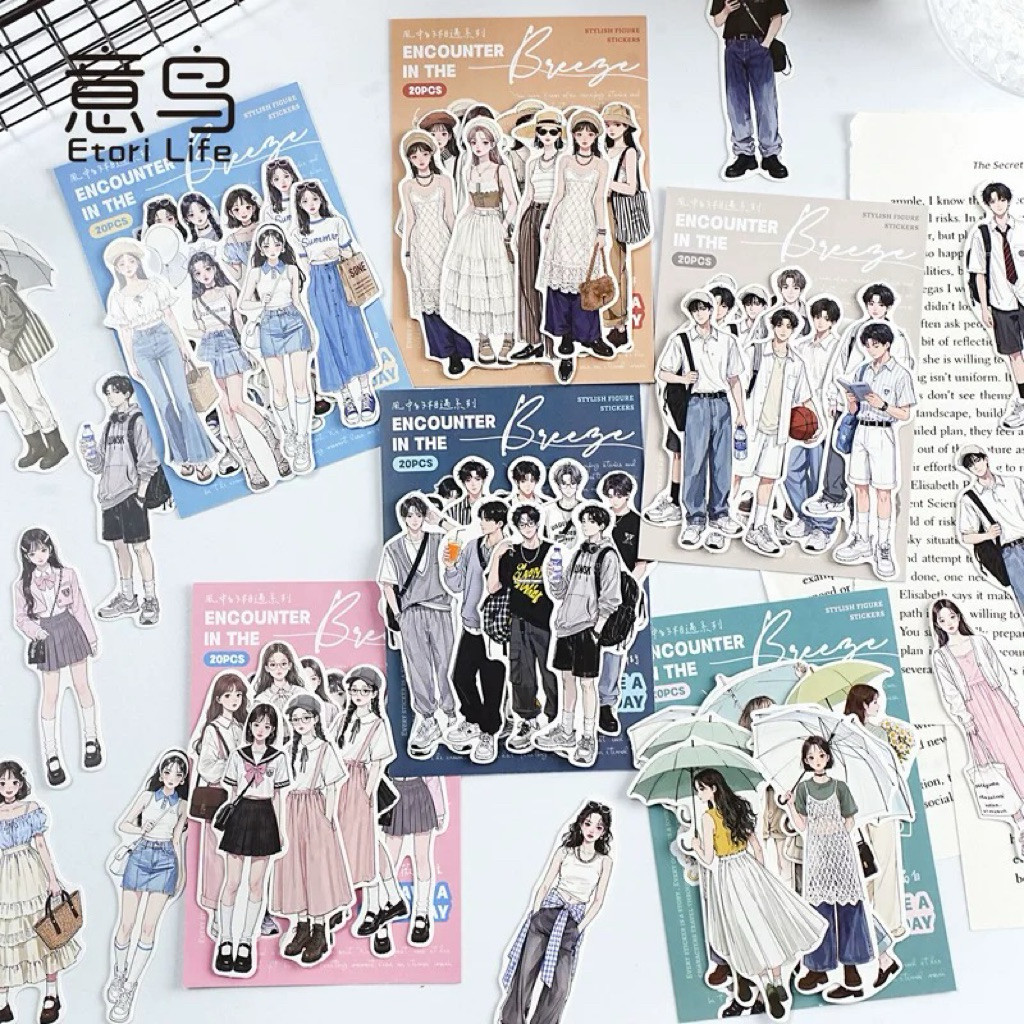 

【MAPLESOL】20 20'S AESTHETIC OOTD KOREAN GIRL BOY ETORI LIFE AND LIFE THEATER GIRL BOY STICKER SET