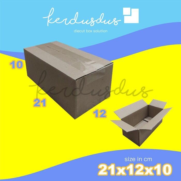 

21x12x10 cm kardus box karton kotak packing packaging POLOS SHEET
