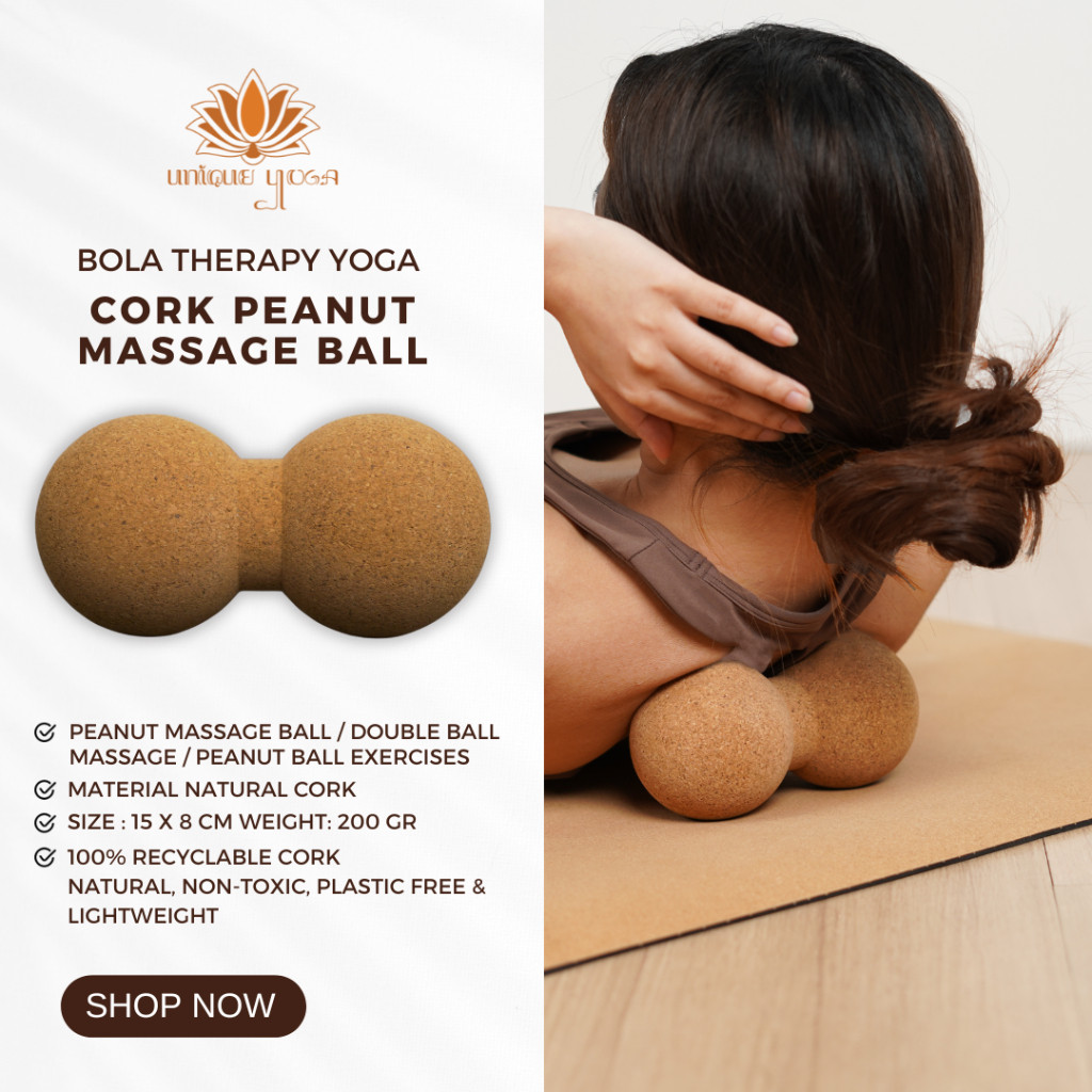 Cork Peanut Massage Ball / Massage Therapy Roller / Bola Therapy / Bola Therapy Yoga / Therapy Yoga 