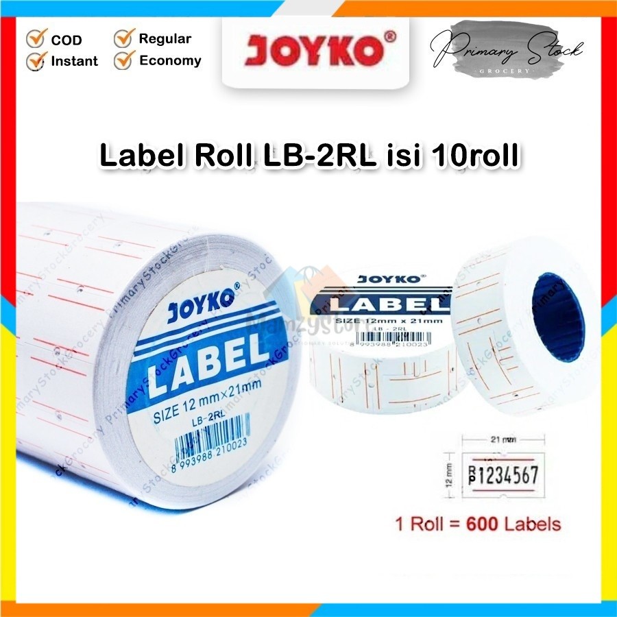 

JOYKO LB-2RL label harga price kadaluarsa 21mmX21mm 10pcs / 1 ROL