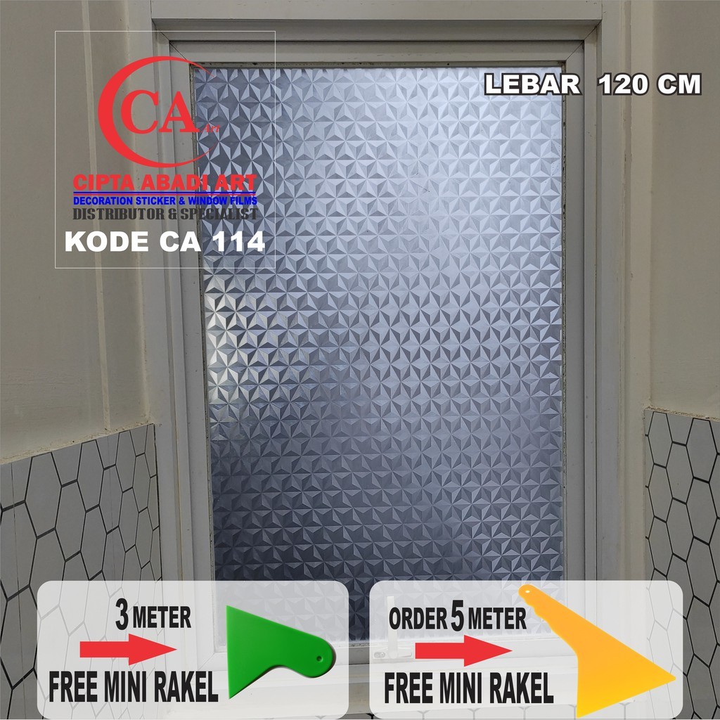 Stiker Kaca Pintu Jendela Motif Diamond Premium