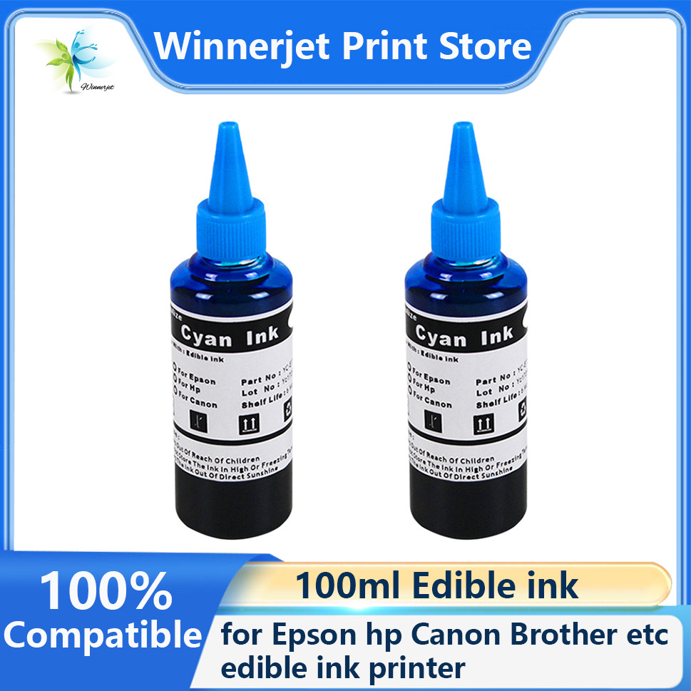 

Winnerjet 100ml edible printer refill ink bottles for Edible Sugar Paper for All edible ink printer and for some coffee printers