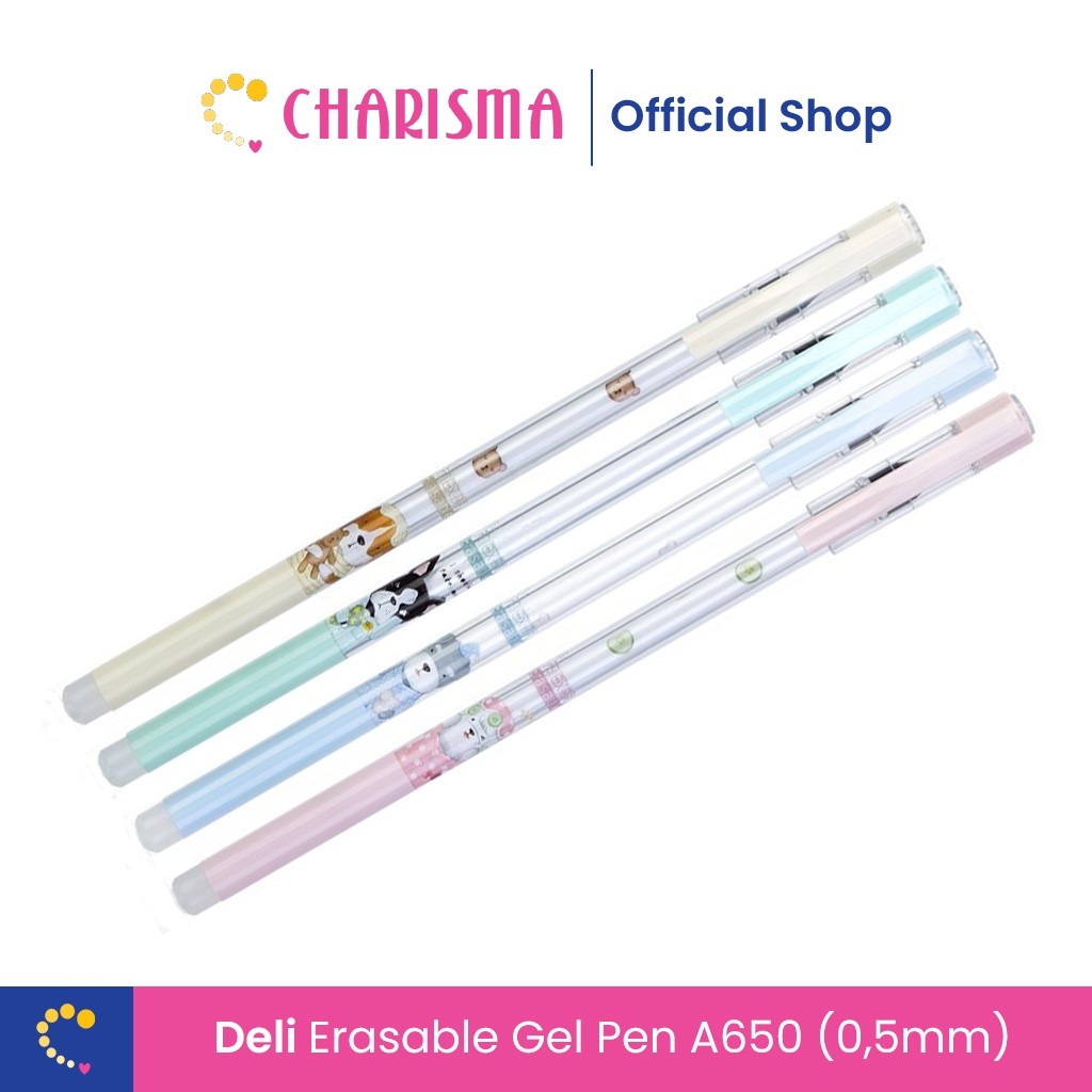 

Deli Erasable Gel Pen 0.5 Black - Puplen Hapus Gel 0.5 Hitam A650 Merk: Deli