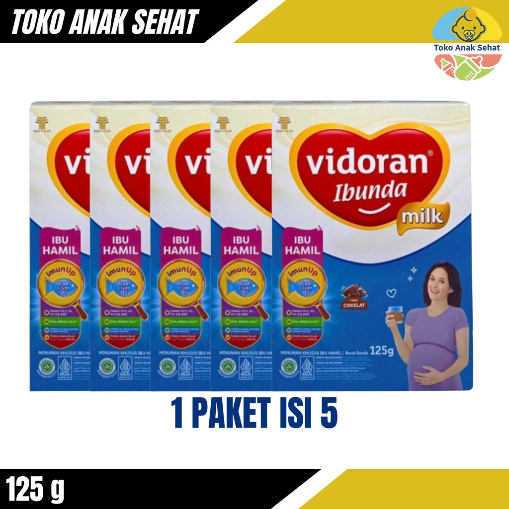 Vidoran Ibunda Hamil Cokelat 125gr Paket Isi 5 Susu Selama Kehamilan Bunda Anak Sehat Bogor