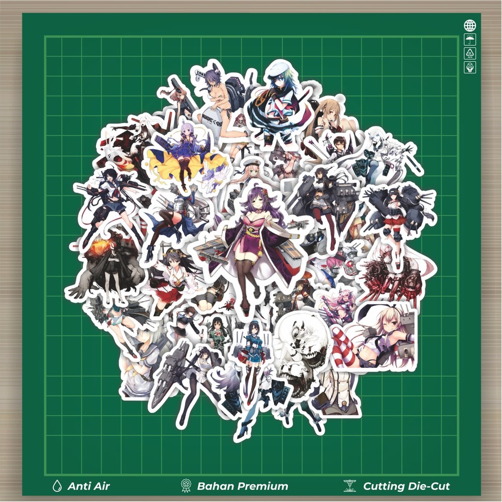 

HOT 50 PCS STIKER Stiker Anime Game Series Kantai Collection Character 7 Stiker Fashion Cars Decal Dingin Kartu Album Custom Vinyl Anti Air- Sticker Aesthetic Buku Journal Koper Casing HP Tablet Laptop Helm Motor Botol Minum