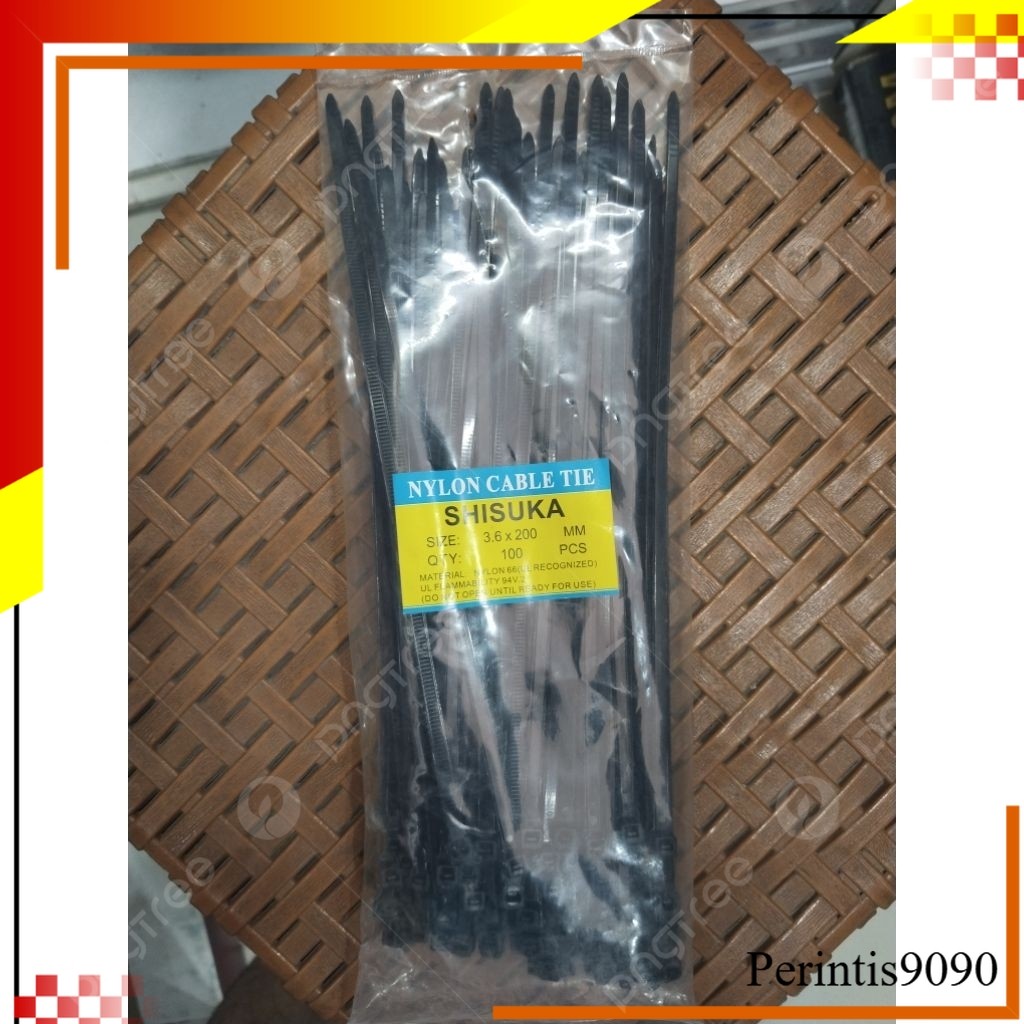 

kabel tis hitam 200 mm isi 100/pck