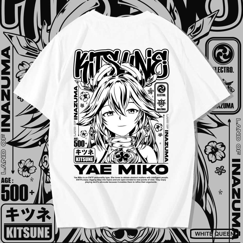 WHITE QUEEN - KAOS YAE MIKO GENSHIN IMPACT KITSUNE -  GENSHIN YAE MIKO KITSUNE