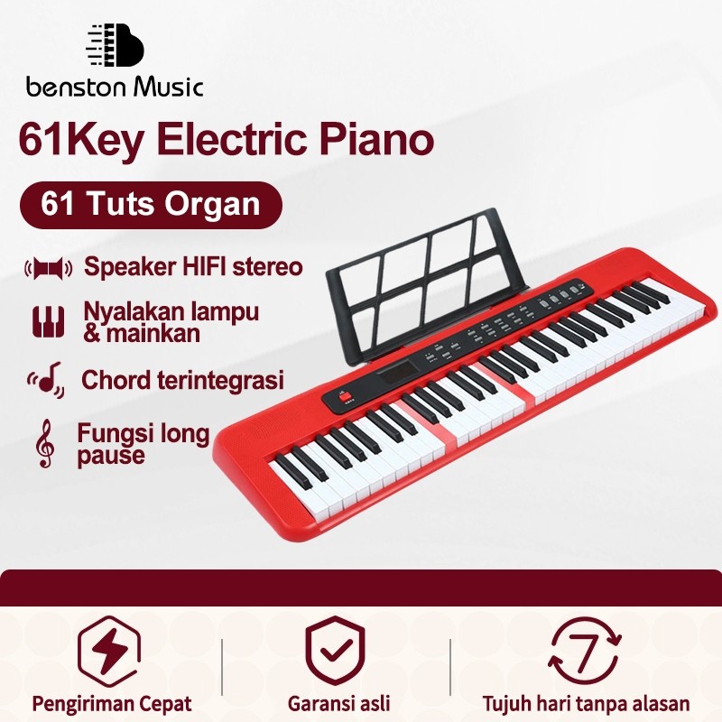 

Keyboard elektrik portabel profesional 61 tuts keyboard elektrik tingkat pemula dewasa dan anak