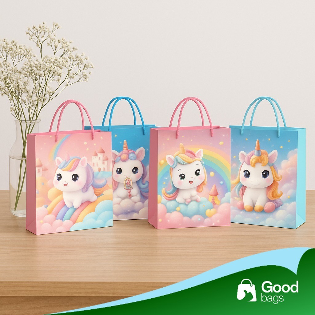 

Paper Bag Unicorn / Tas kado Ultah Anak / Goodie Bag Unicorn / Tas Bingkisan Ultah I AL01F2-AL03F2
