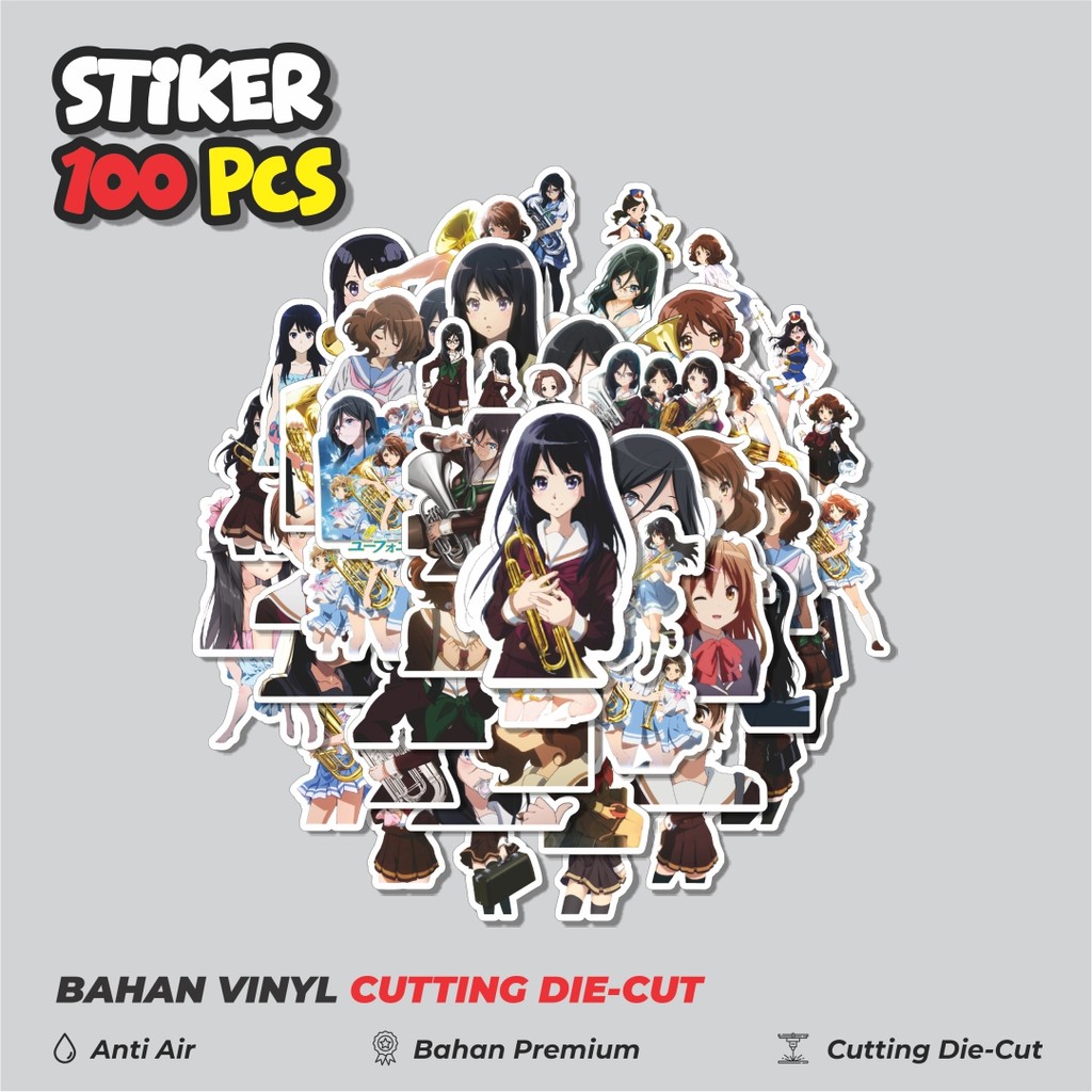 

Terbaru! 50 pcs Stiker Anime Series Sound Euphonium Character Dekorasi Lucu Kreatif untuk Notebook, Skateboard, HP