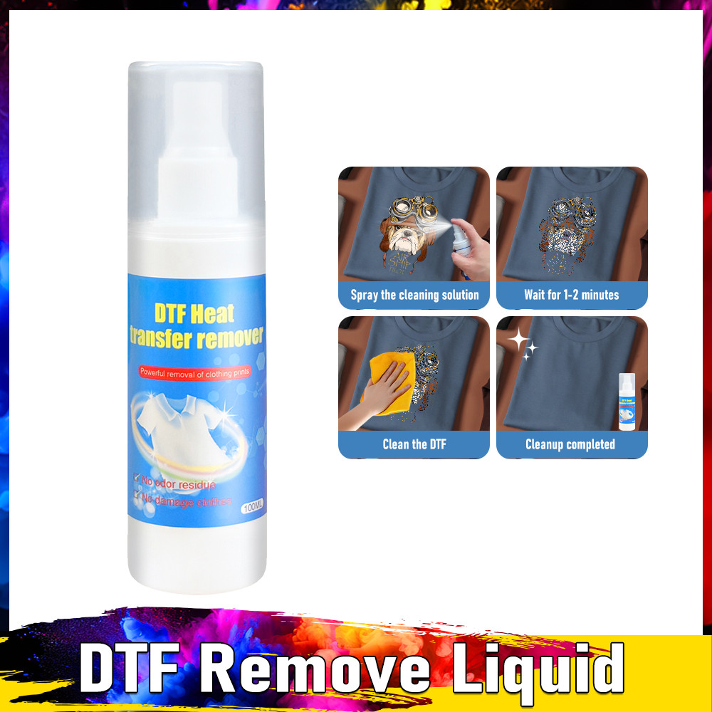 

Textile Glue Remover Vinyl Remover Dtf Remove Liquid for DTF Cloth Tshirt Ink Cleaner Liquid for Garments Dtf Ink Textile Vinyl