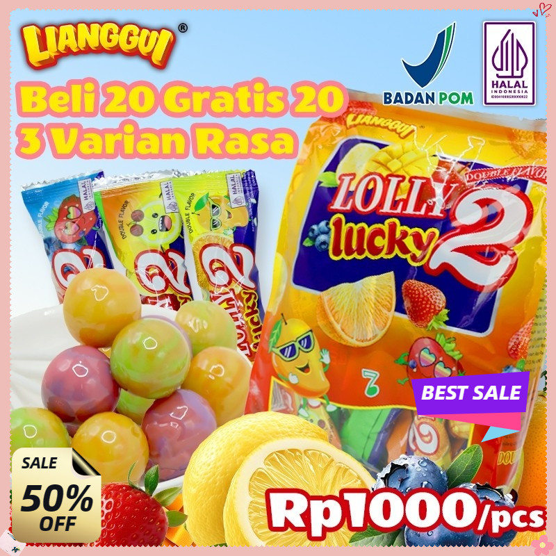 

[Pengiriman 24 jam] LIANGGUI HALAL 40pcs Lianggui Permen Lolipop 6 Rasa Buah HALAL Snack kantor Cemilan Anak & Hadiah Party Candy