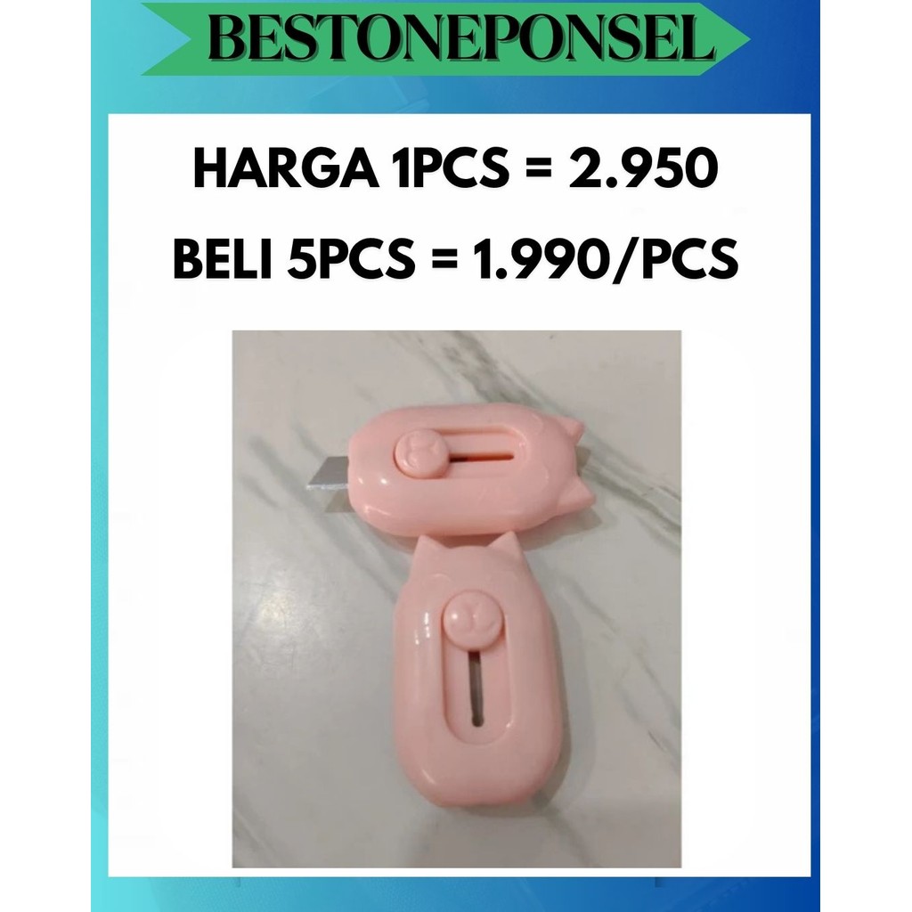 

BOP CUTTER MINI PISAU PEMOTONG KERTAS MINI SILET PORTABLE BENTUK KUCING CAT PRAKTIS