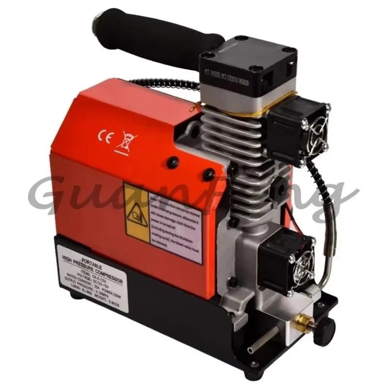 GX-CS2 30Mpa 300Bar 4500Psi 12V PCP Air Compressor 12V Portable High Pressure Pump for Diving Scuba 