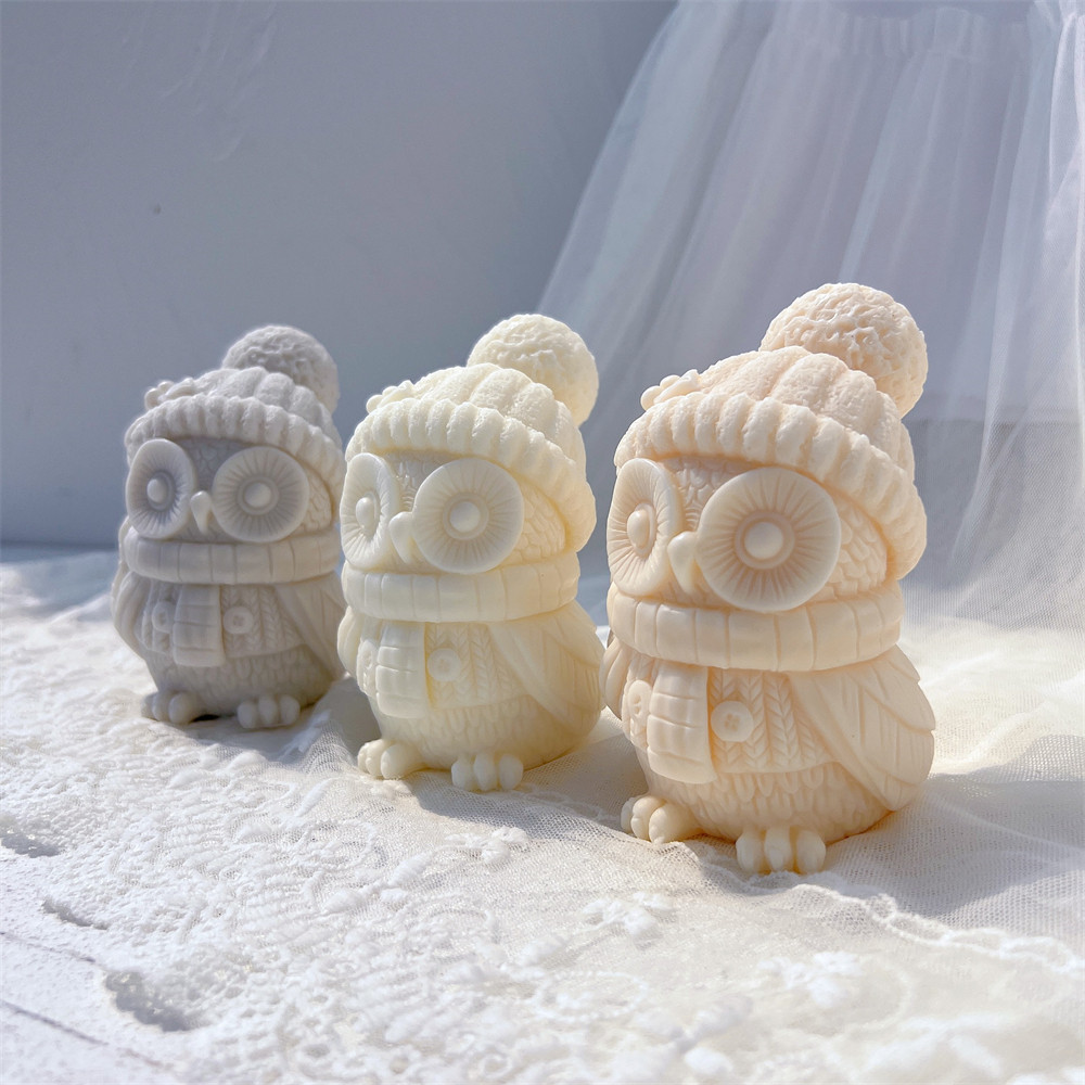 

Owl Candle Mold Bird Animal Handmade Silicone Mold Kit for DIY Resin Figurines Decor Gifts