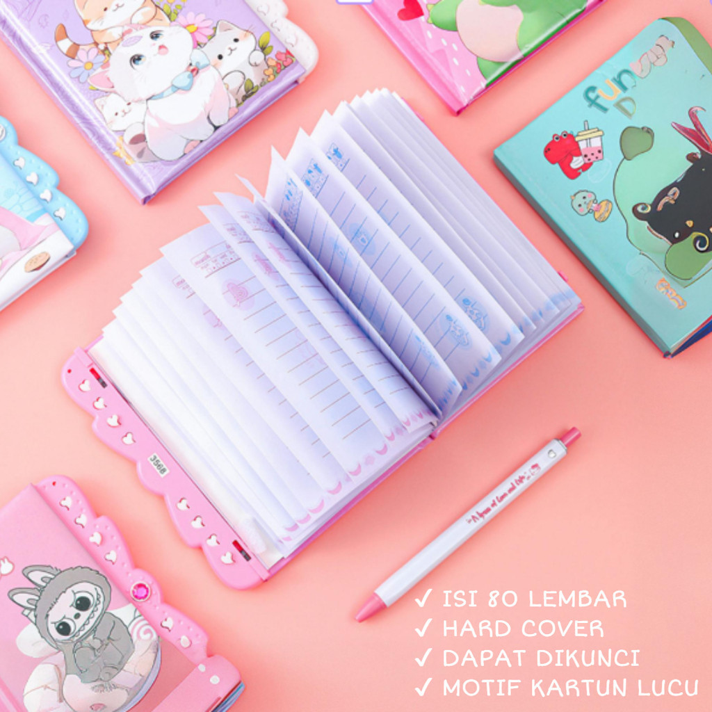 

BUKU CATATAN TEBAL ADA PENGUNCI / BUKU CATATAN MINI DENGAN PENGUNCI PASSWORD / DIARY YANG DAPAT DIKUNCI GAMBAR KARTUN KAWAII