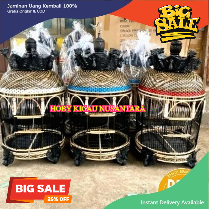 sangkar kandang kutut perkutut model fiber mahkota