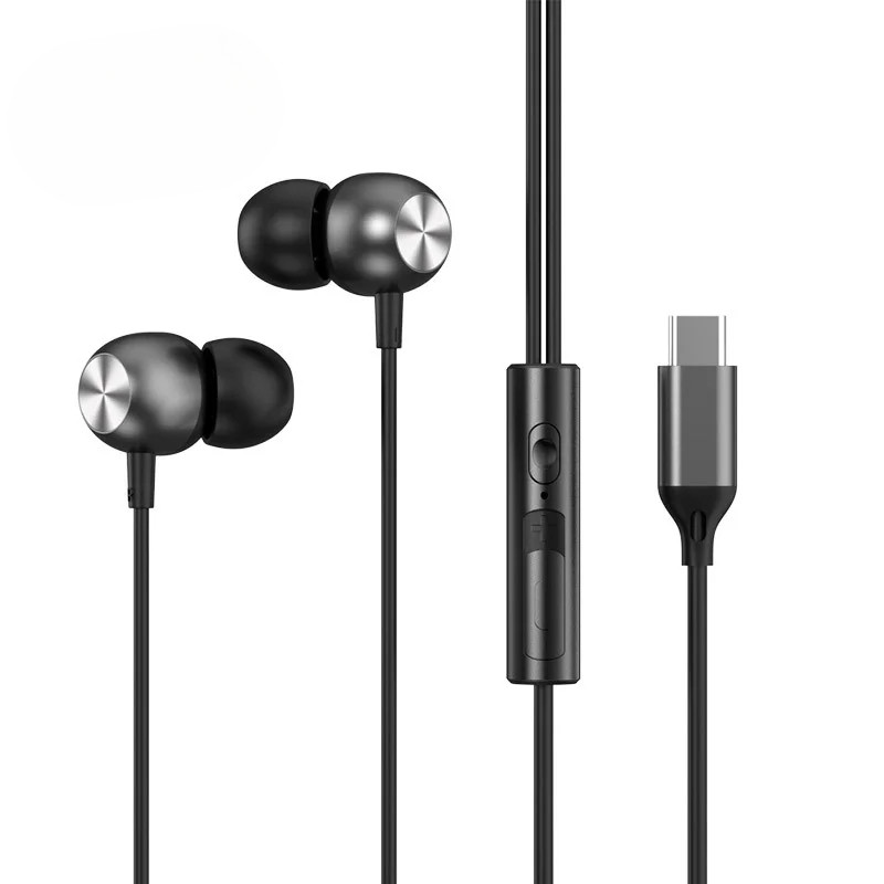 USB Type C Headphones HiFi Stereo surround sound In-ear 3.5mm Wired Music Earbuds For Galaxy S24 S23