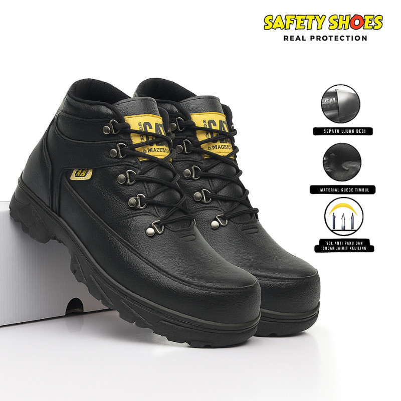 PROMO Sepatu Safety Boots Pria Sepatu Safety Ujung Besi Kerja Lapangan - Sepatu Septi Terbaru Sepatu