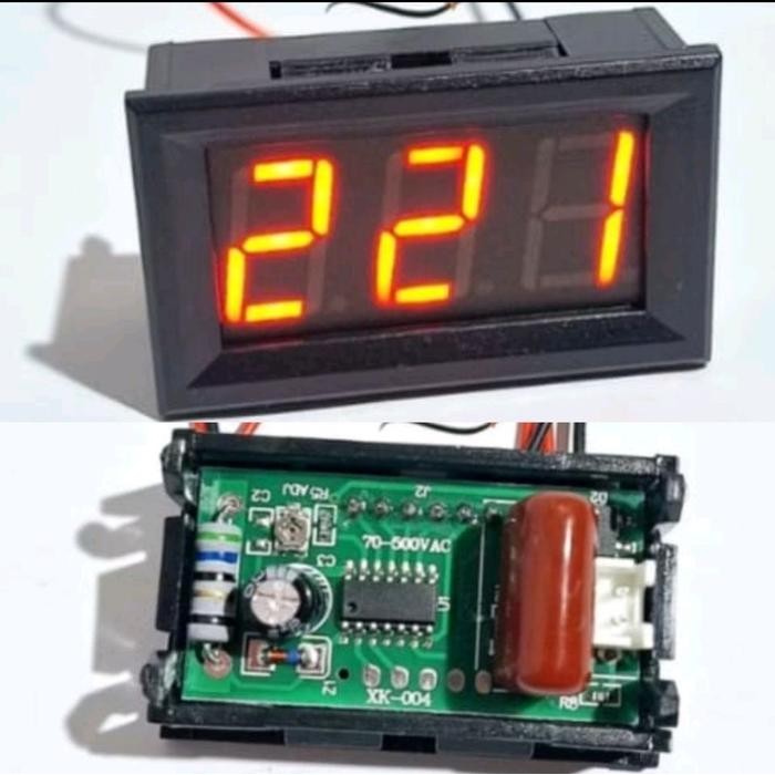 voltmeter digital AC 220V volt meter vu alat ukur vol voltmeter 0.56 inch 1
