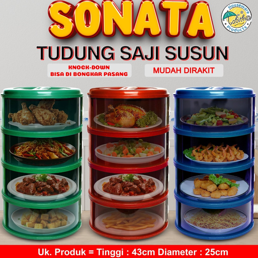 Tudung Saji 4 tingkat Motif / Tudung Saji Putih / Tudung Saji Ayam Jago