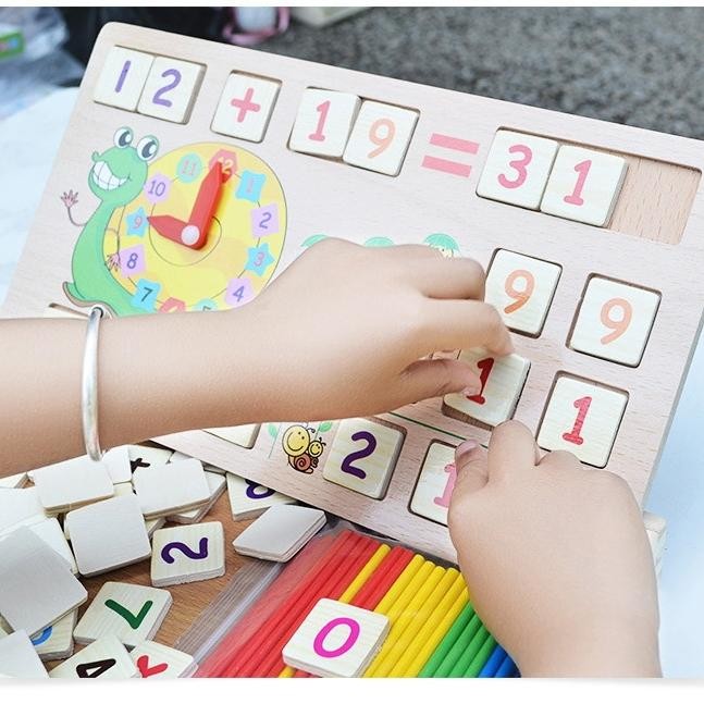 Mainan edukasi anak berhitung mengenal Jam / Mainan Edukasi Kayu Stik