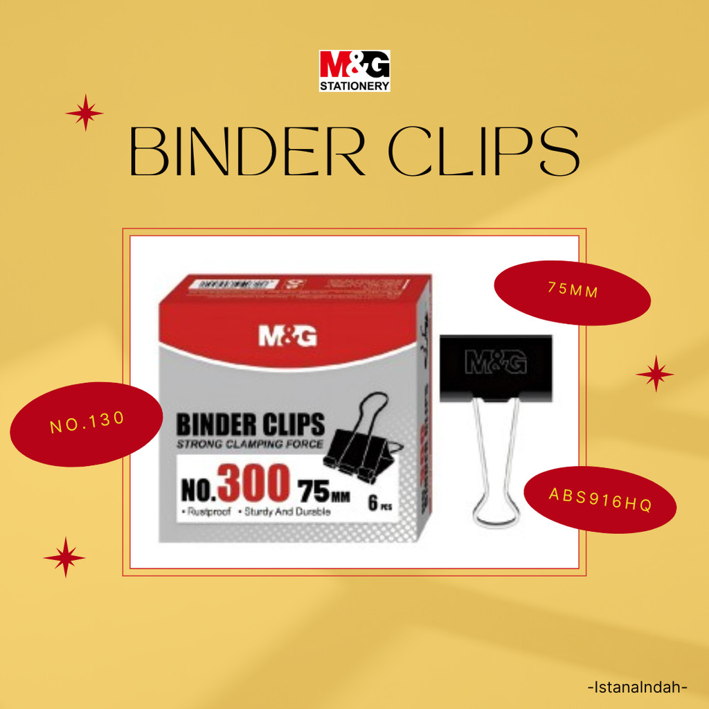 

M&G Paper Clip 75mm Super EconomiaI Force ABS916HQ No.300 - 6Pcs