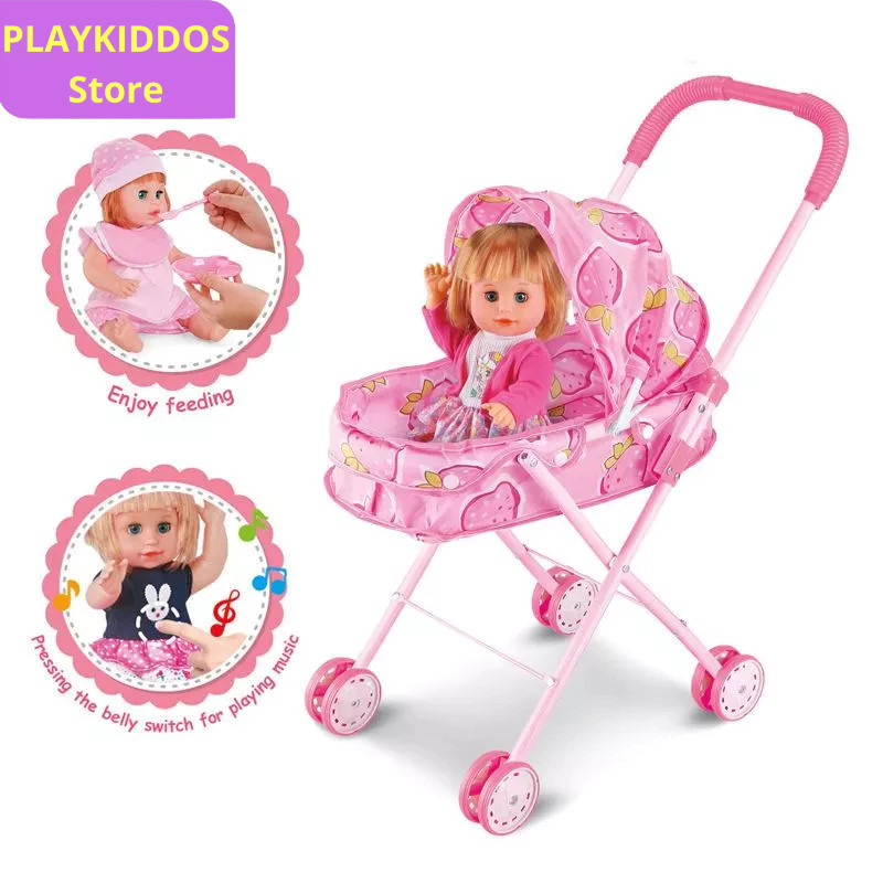 SHD_SHOP Mainan Kereta Dorong Anak Mainan Bayi Boneka Troli Anak Kereta Bayi Troli Bayi Kereta Doron