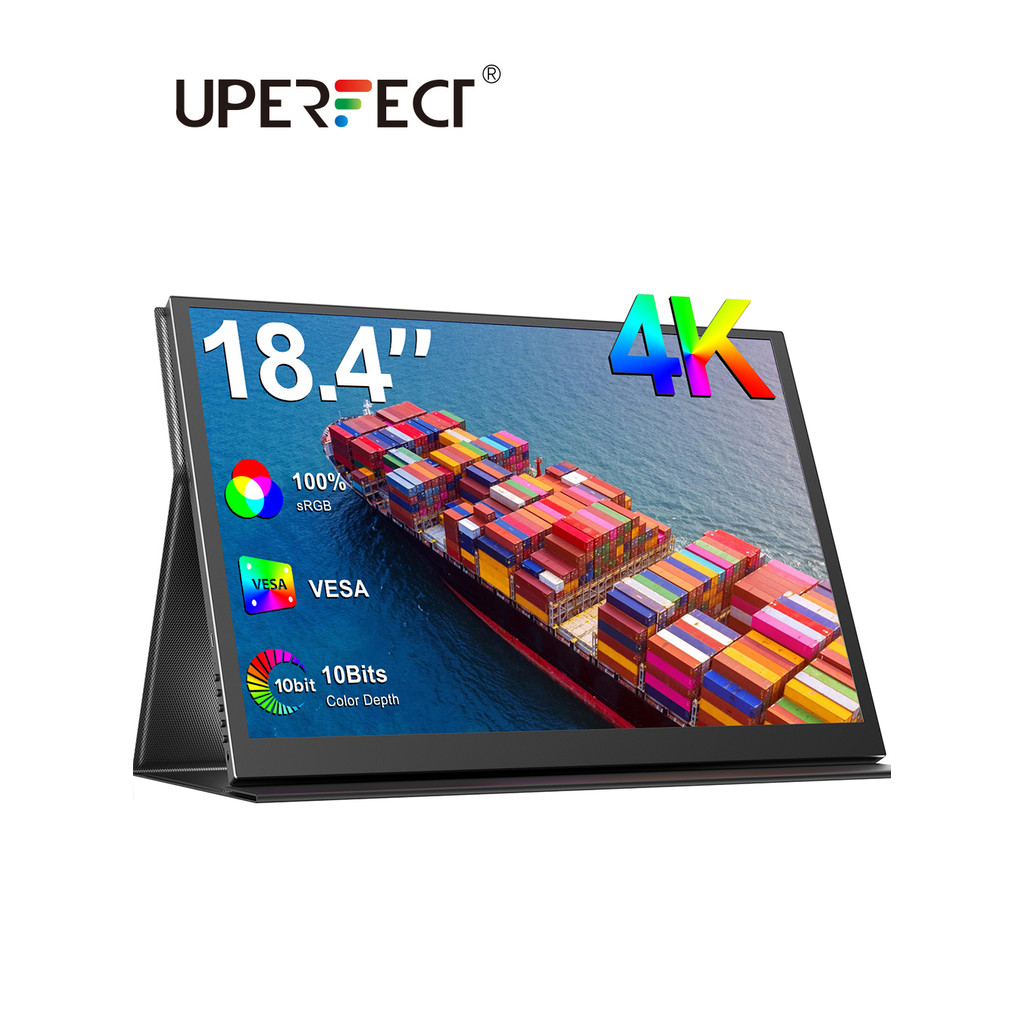 UPERFECT 18 Inch UHD Portable Gaming Monitor 4K Display HDMI USB C FreeSync HDR External Second Scre