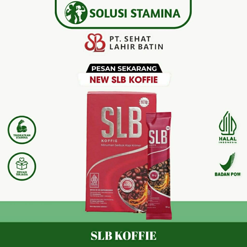 

NEW SLB KOFFIE Ekstrak Ginseng Kemasan Baru Koffie Slebew - 1 Box Isi 10 Sachet