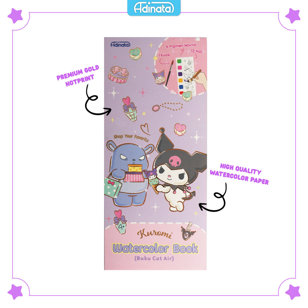 

Kuromi Water Color Book 2532-9123 / Buku Mewarnai / Buku Aktivitas anak / Adinata