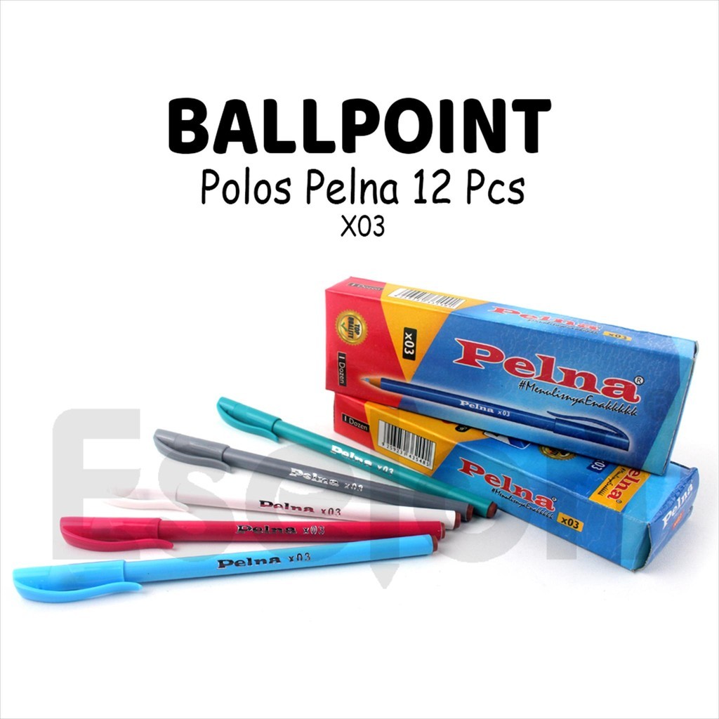 

❤️️12pcs Pulpen pelna x-03 / 1pak Pulpen Pelna Polos Office❤️️
