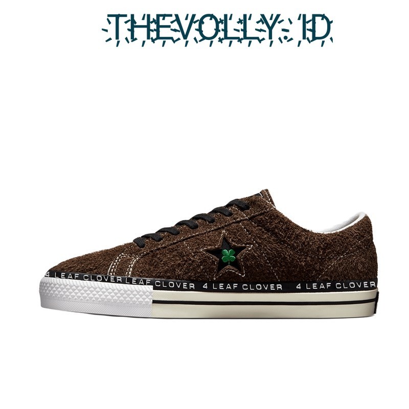 Sepatu Patta X Converse One Star Pro OX Low 4 Leaf Clover Brown Olive White BNIB Original / Sneakers